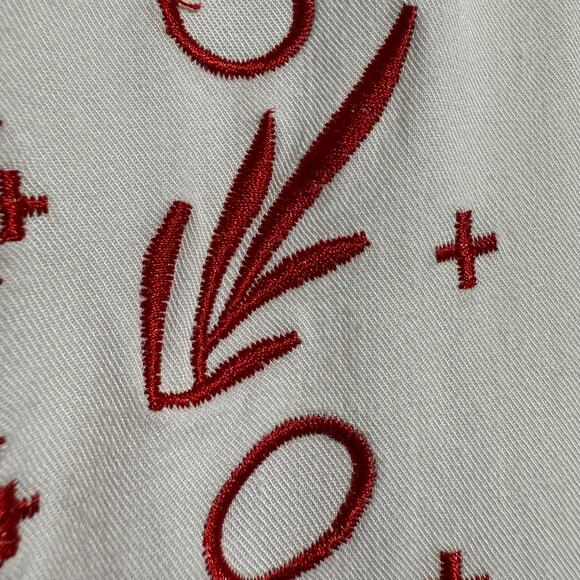 Lulu's Crush-Worthy Ivory Embroidered Babydoll Dress with red - Small - Picture 5 of 11